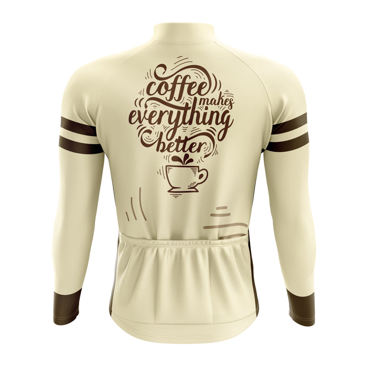Coffee Makes Everything Better Long Sleeve Cycling Jersey