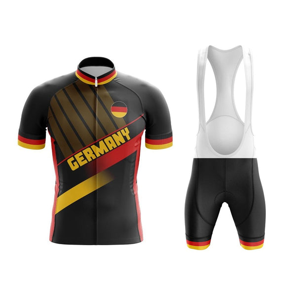 Dark Germany Cycling Jersey & Bib Shorts Set