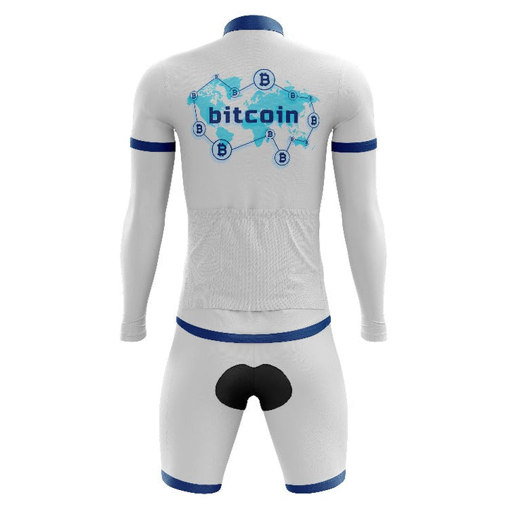 blue bitcoin cycling kit