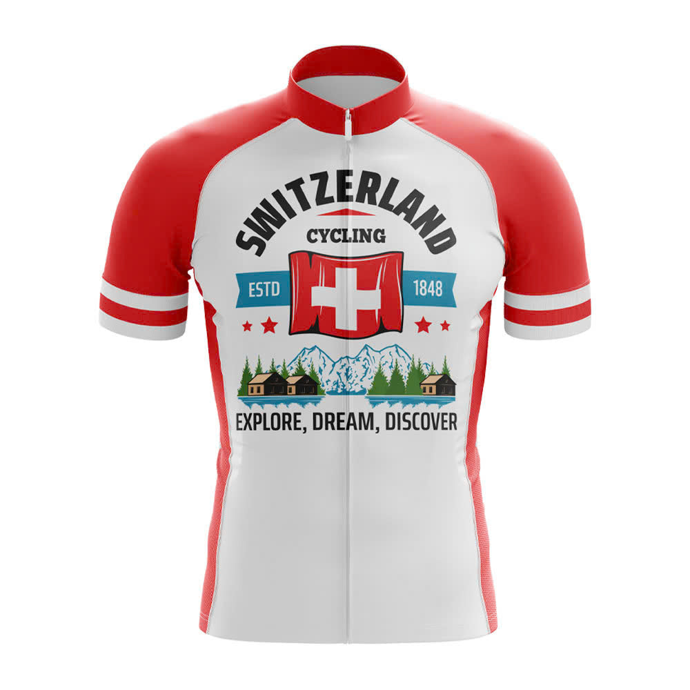 ウェア Helvetia La Suisse Cycling Jersey Helvetia La Suisse Retro Cycling Jersey Set - Retro Cycling Jerseys