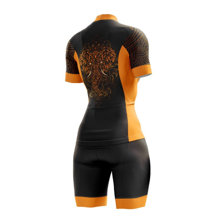 Hipster Elephant Ladies Cycling Kit