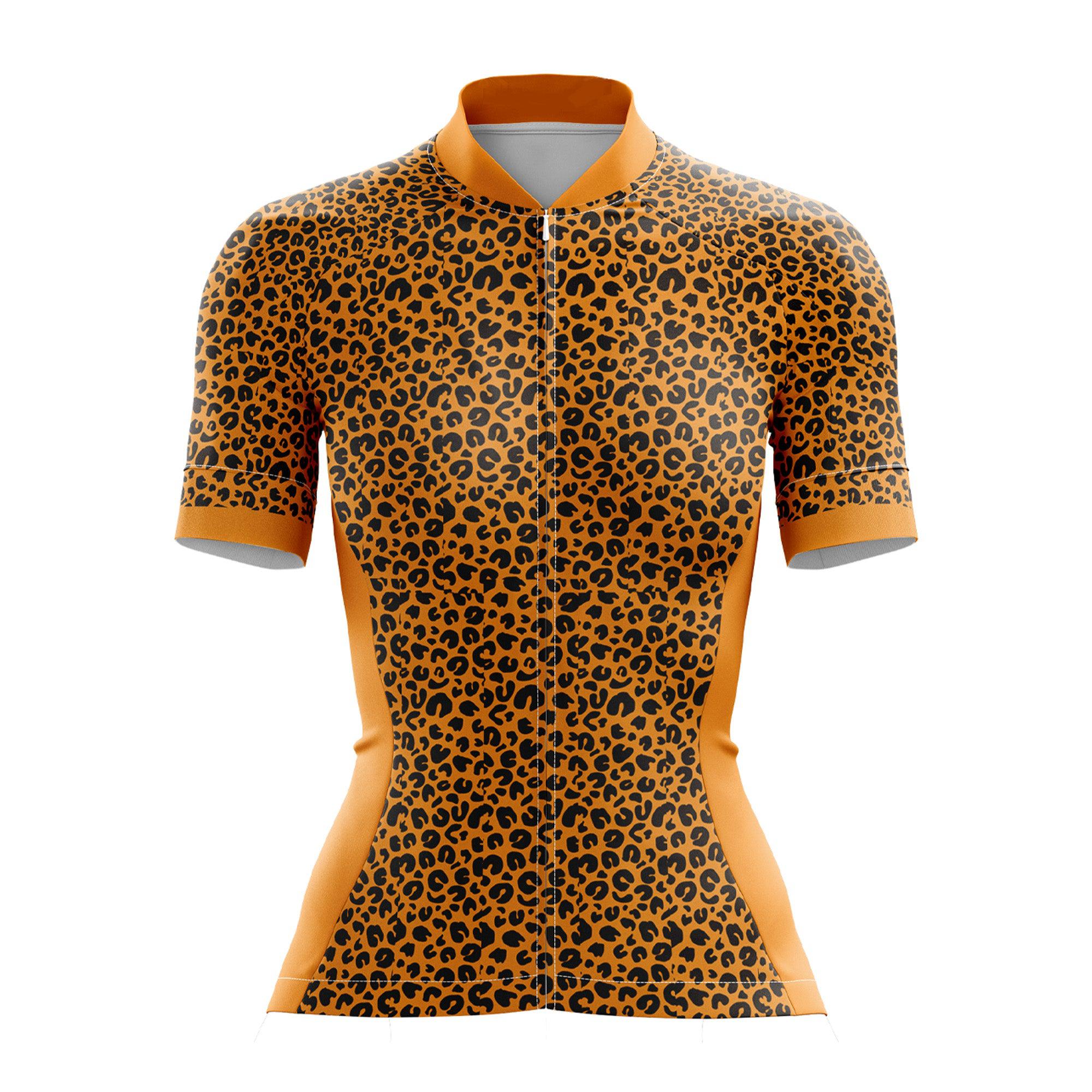 Leopard Female Cycling Jersey Cool Dude Cycling