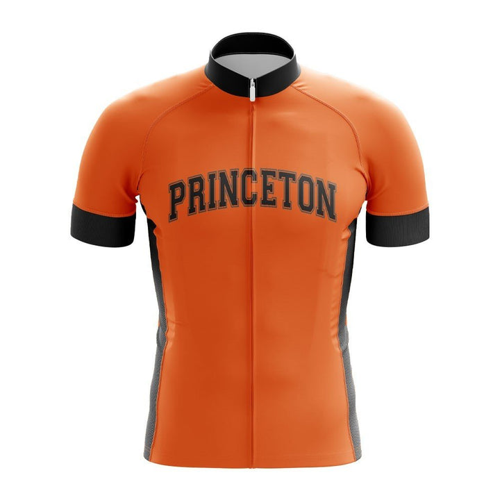 orange princeton cycling jersey