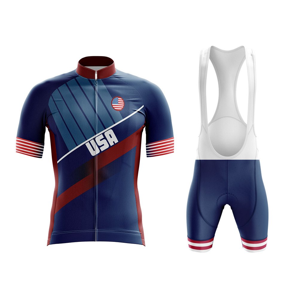USA National Cycling Jersey Bib Shorts Set – Cool Dude Cycling