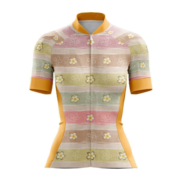 Watercolor Flowers Womens Cycling Jersey