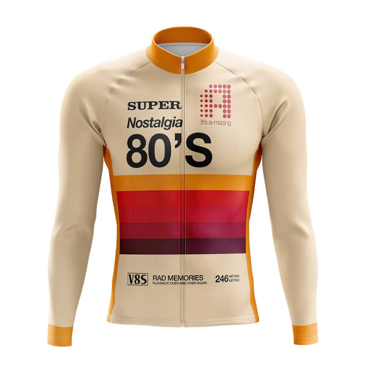 80s Nostalgia Long Sleeve Cycling Jersey