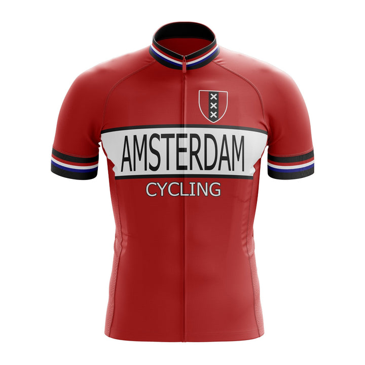 red amsterdam cycling jersey