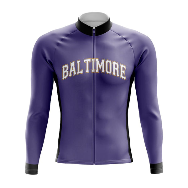 Baltimore Ravens Long Sleeve Cycling Jersey