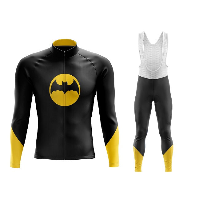 Batman Long Sleeve Winter Cycling Kit