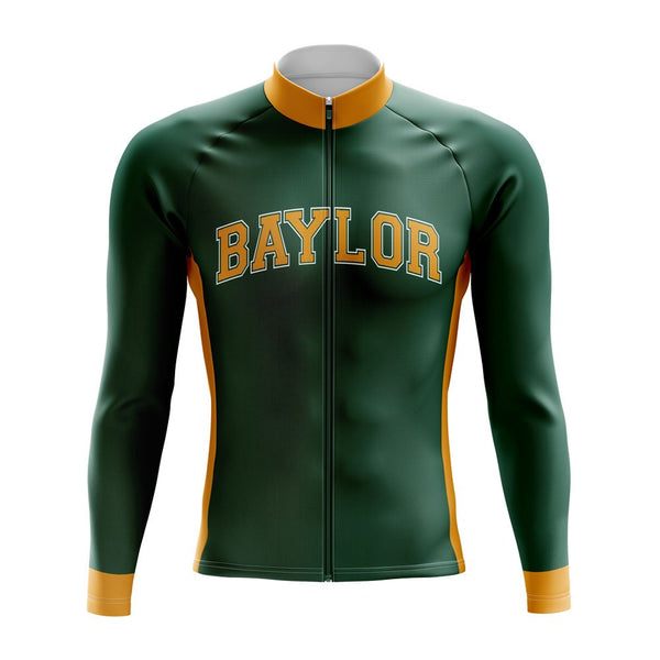 green Baylor Long Sleeve Cycling Jersey