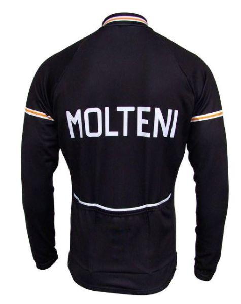 Black Molteni Long Sleeve Winter Cycling Jersey & Pants - Long Sleeve Cycling Set