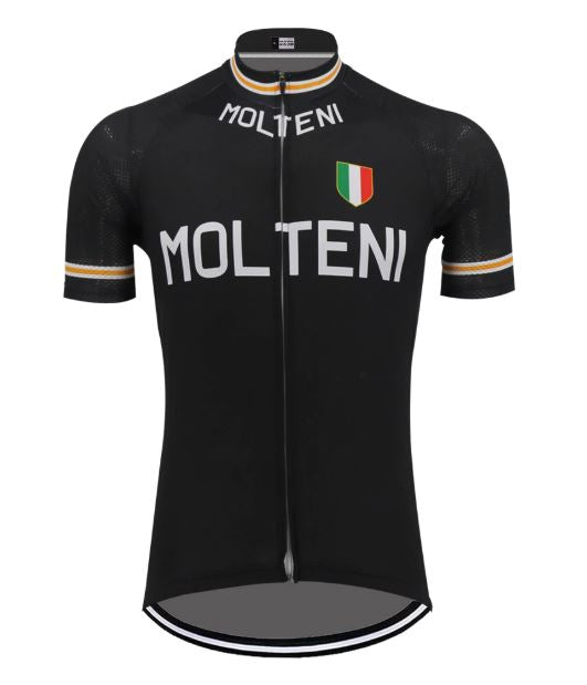 black molteni retro cycling jersey