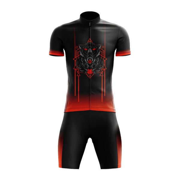 Black Panther Cycling Jersey Shorts Set