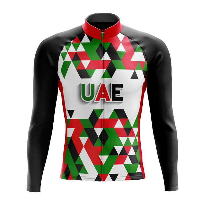 Black UAE Long Sleeve Cycling Jersey