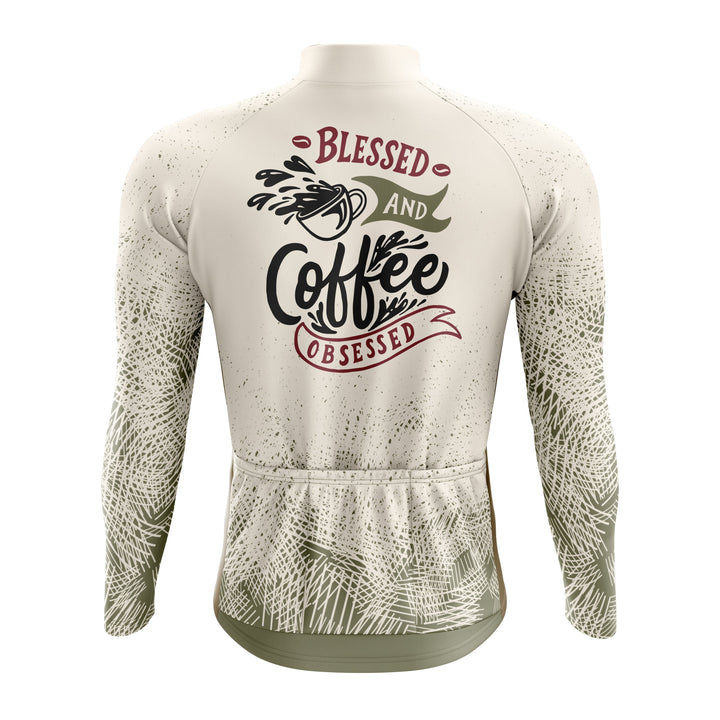 Blessed & Coffee Obsessed Long Sleeve Cycling Jersey