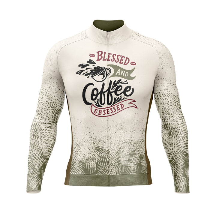 Blessed & Coffee Obsessed Long Sleeve Cycling Jersey