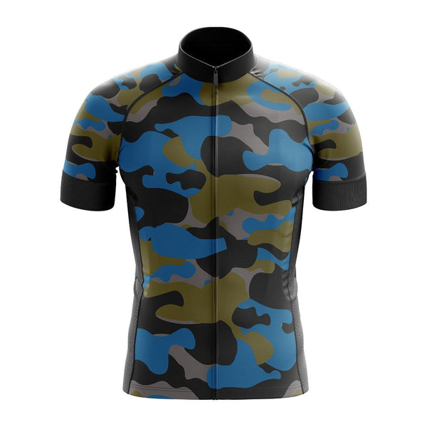 Blue Camouflage Cycling Jersey