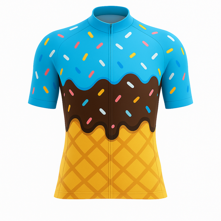 Blue Ice Cream Cone Cycling Jersey