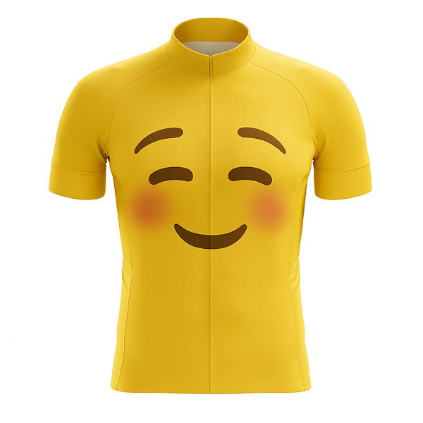 Blushing Smiley Emoji Cycling Jersey