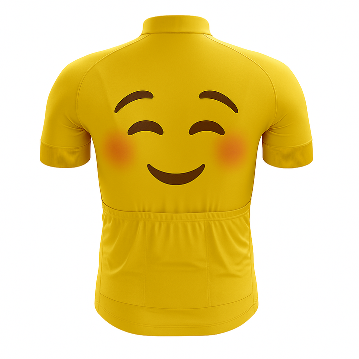 emoji smile blush bicycle jersey