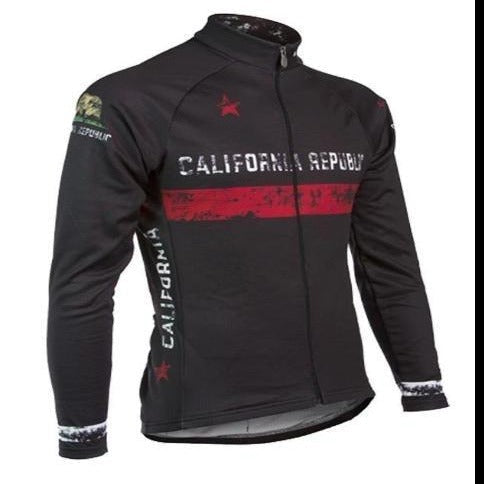 california republic long sleeve cycling jersey
