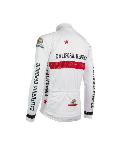 California Republic White Winter/Long-Sleeve Cycling Jersey - Cycling Jersey
