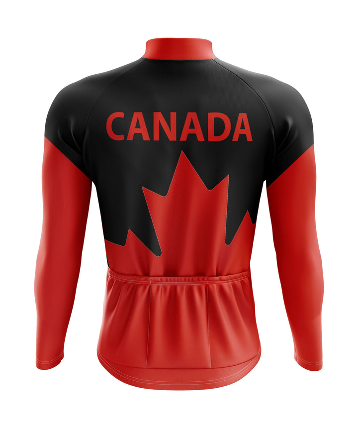 Canada Dark Long Sleeve Cycling Jersey