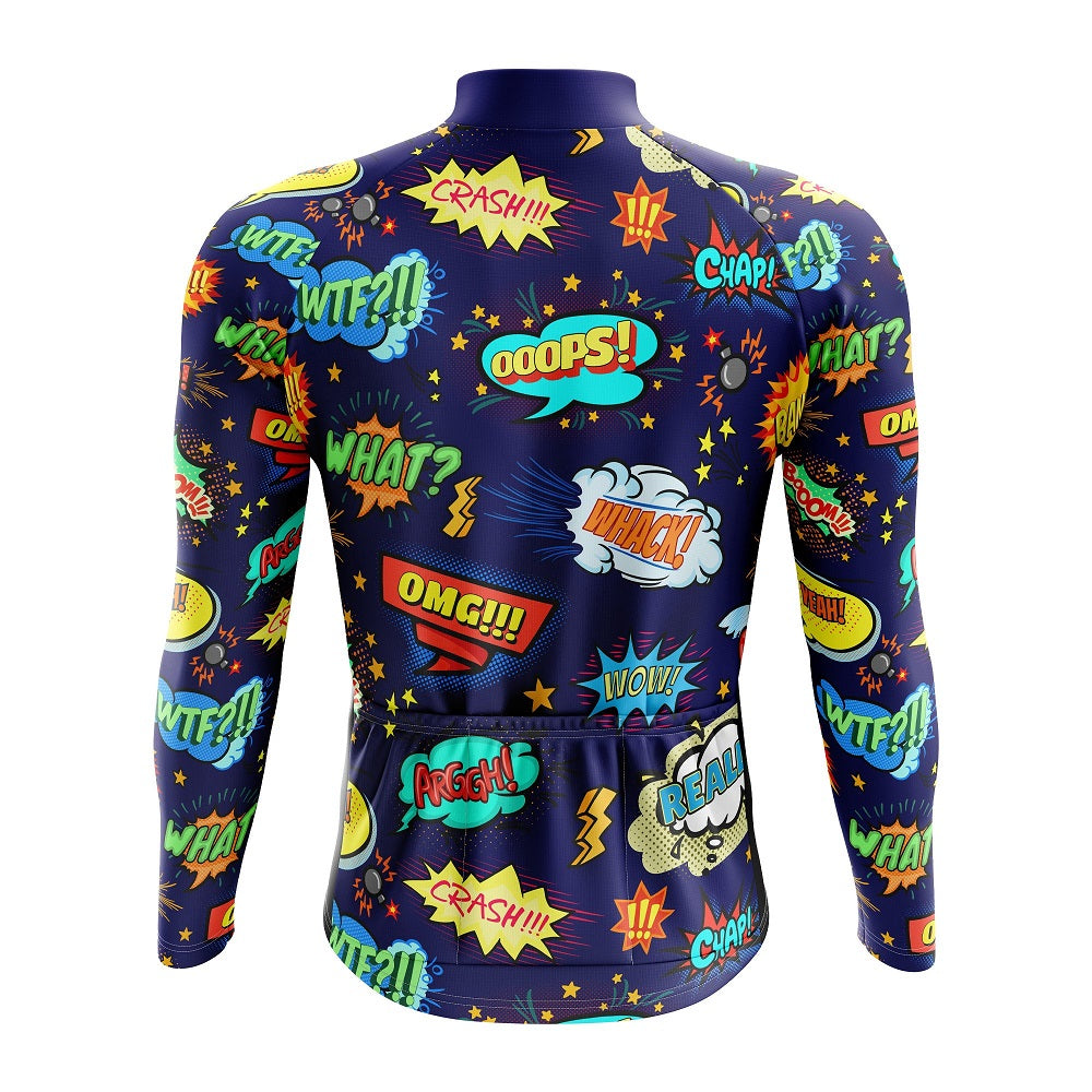 Cartoon Long Sleeve Cycling Jersey Cool Dude Cycling