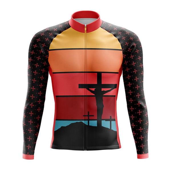 Christ Contrast Long Sleeve Cycling Jersey