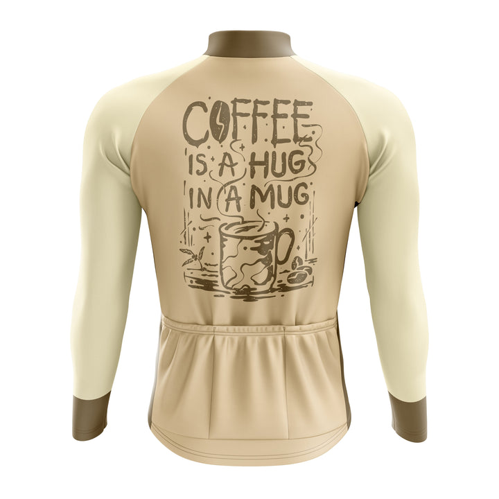 Coffee Is A Hug In A Mug Long Sleeve Cycling Jersey