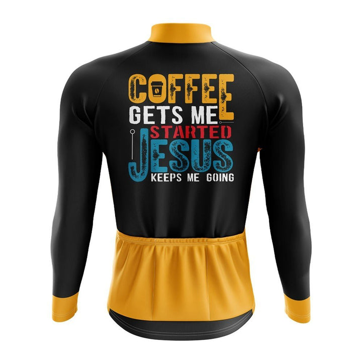 Coffee & Jesus Long Sleeve Cycling Jersey