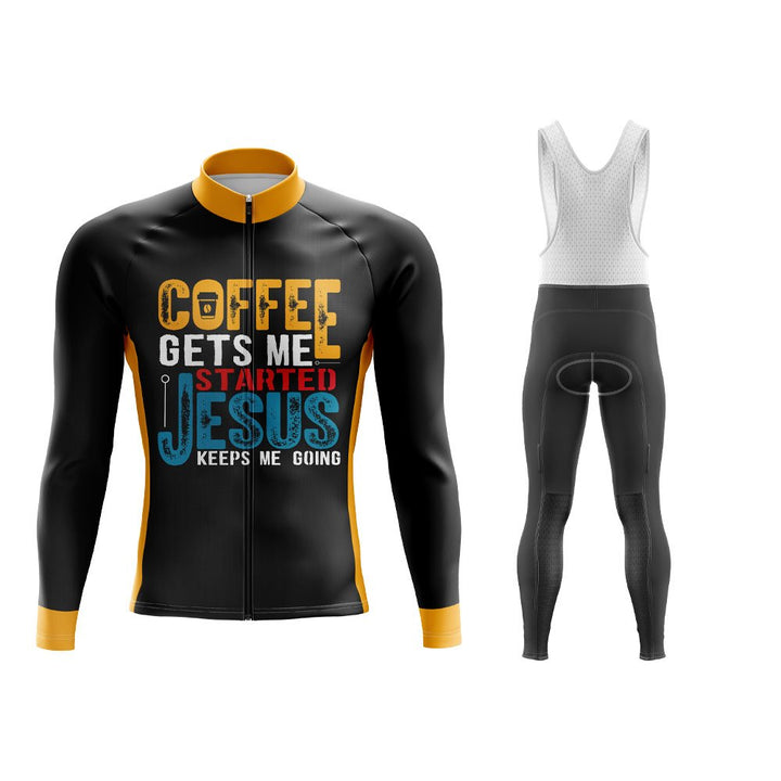Coffee & Jesus Long Sleeve Winter Cycling Jersey & Pants