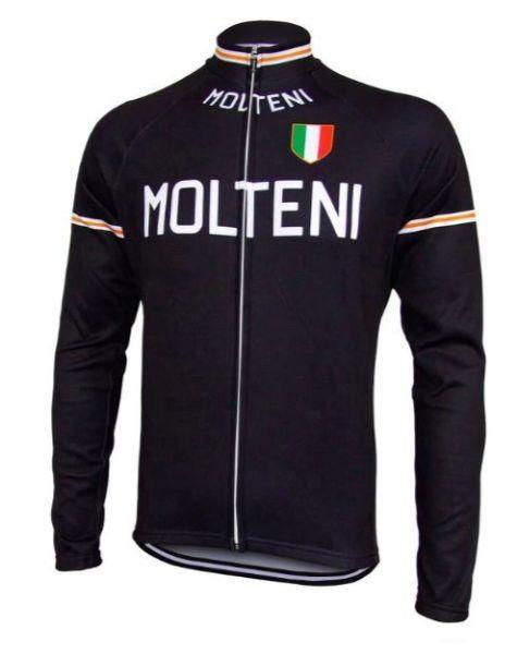 Dark Molteni Retro Long-Sleeve Cycling Jersey - Cycling Jersey