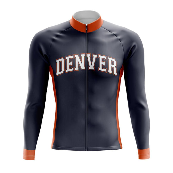 Denver Broncos Long Sleeve Cycling Jersey