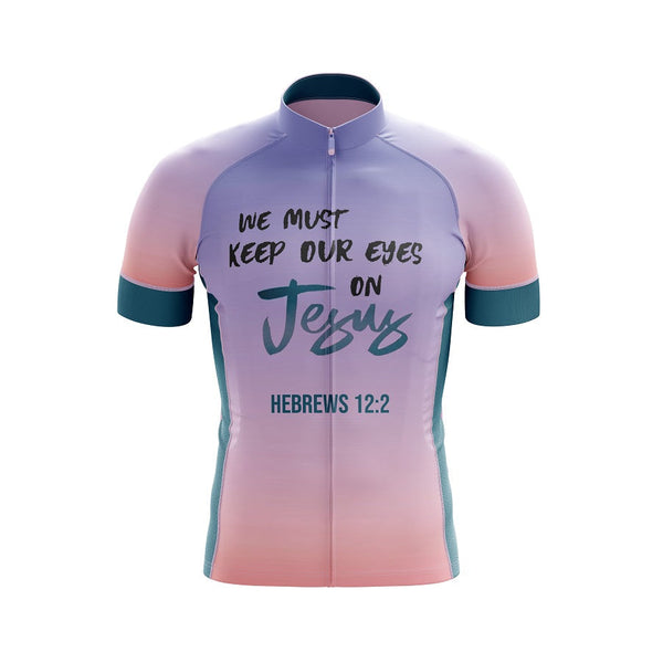 eyes on jesus christian cycling jersey