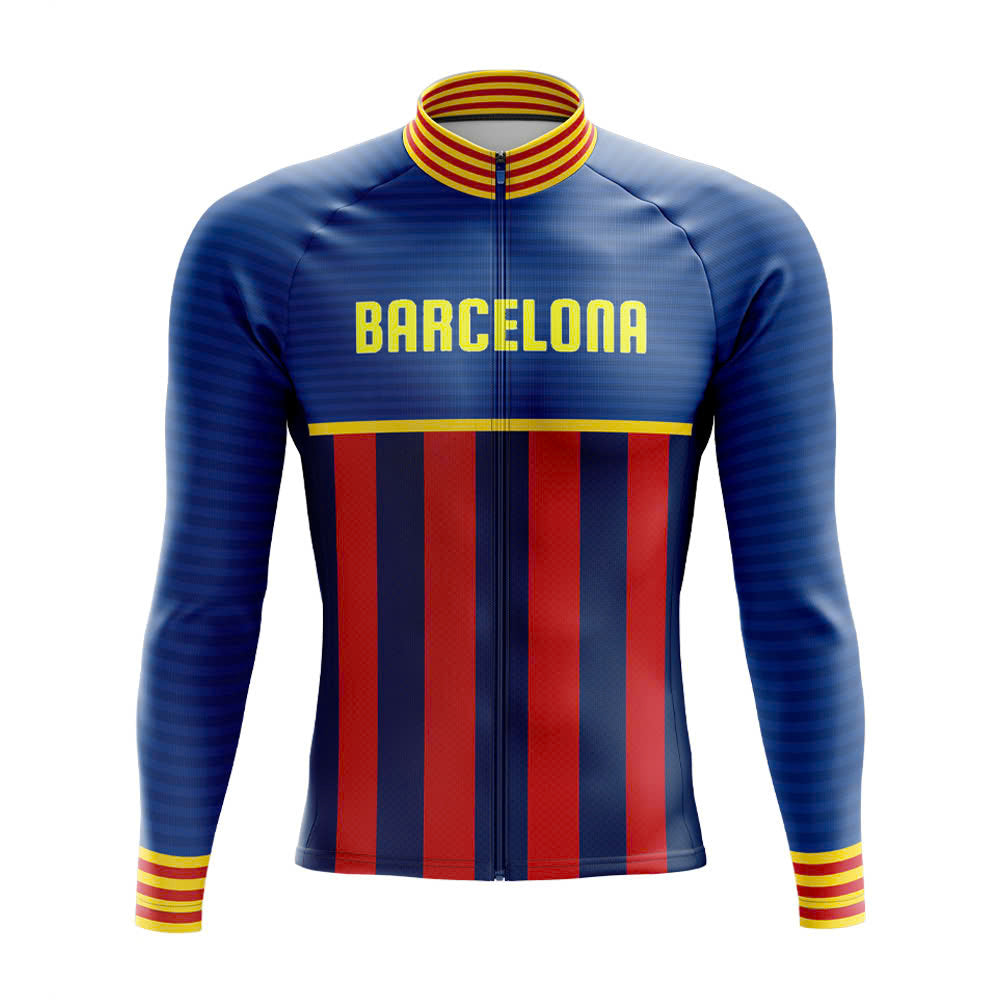 FC Barcelona Long Sleeve Cycling Jersey – Cool Dude Cycling