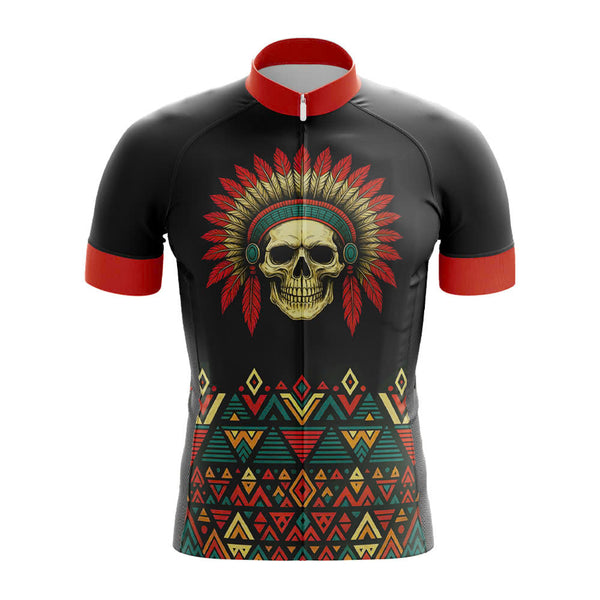 Feathered Skull Crest Cycling Jersey
native american