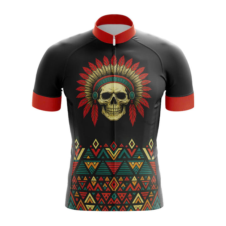 Feathered Skull Crest Cycling Jersey
native american
