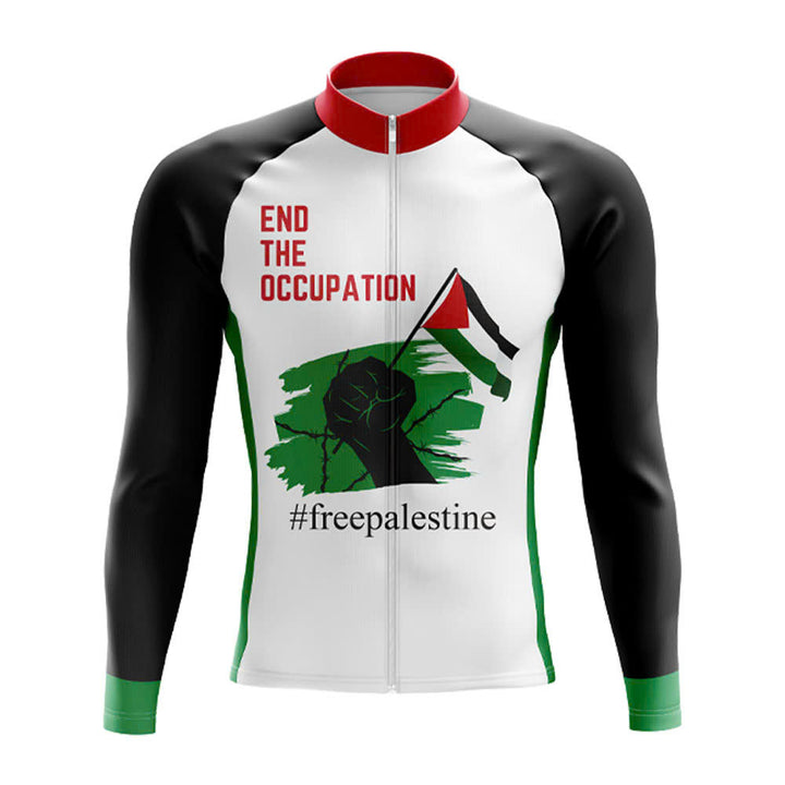 Free Palestine Long Sleeve Cycling Jersey