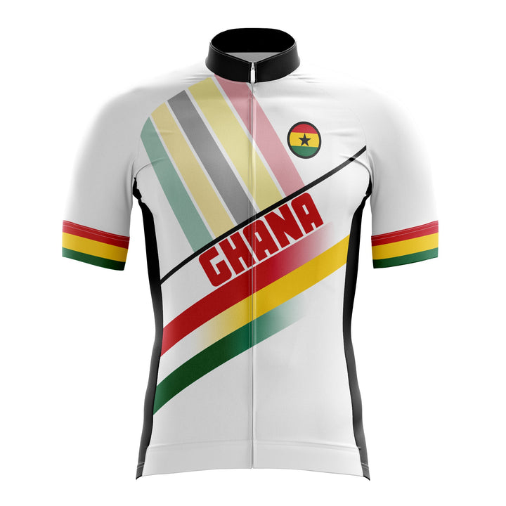 Ghana White Cycling Jersey