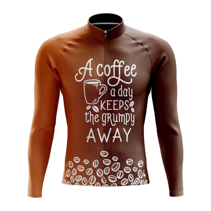 Grumpy Coffee Long Sleeve Cycling Jersey