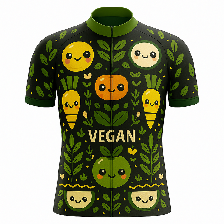 Kawaii Vegan Fruits Cycling Jersey