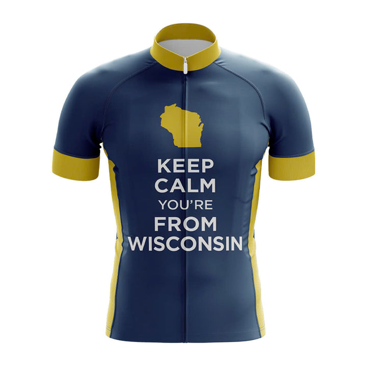 Keep Calm You're From Wisconsin Cycling Jersey