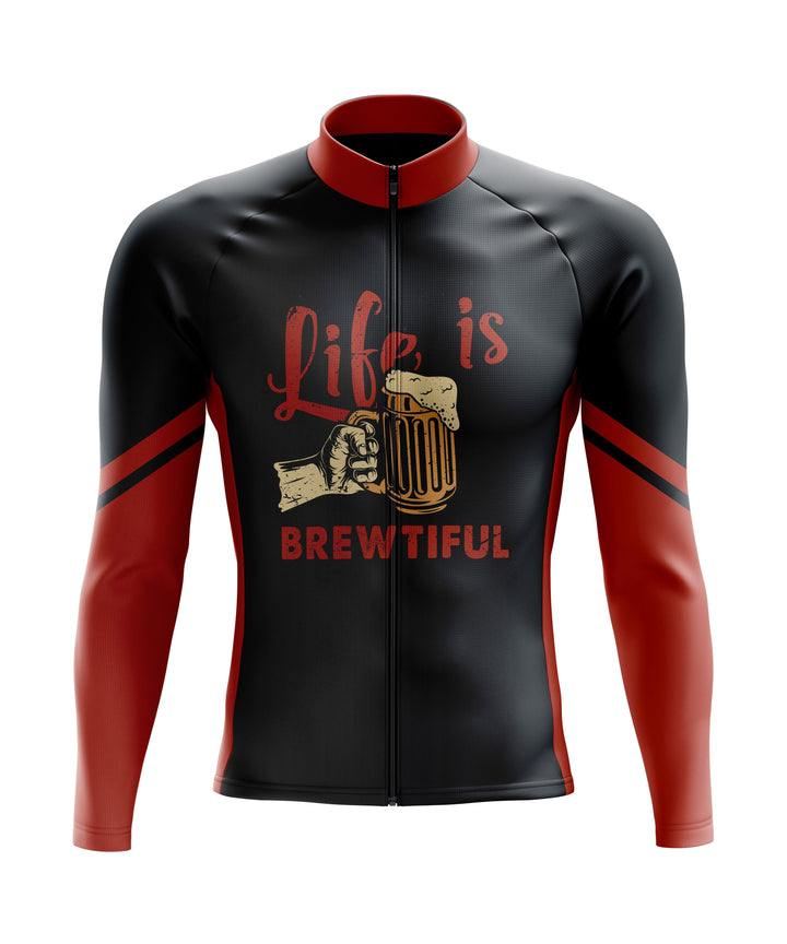 Life Is Brewtiful Long Sleeve Cycling Jersey
