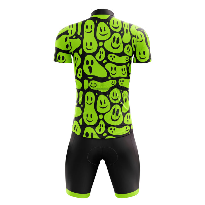 Lime Green Smiley Cycling Kit