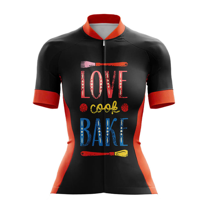 Love Cook Bake Womens Cycling Jersey