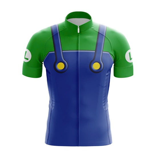 luigi super mario cycling jersey mens