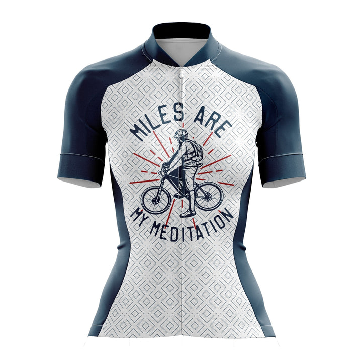Miles Are My Meditation Female Cycling Jersey