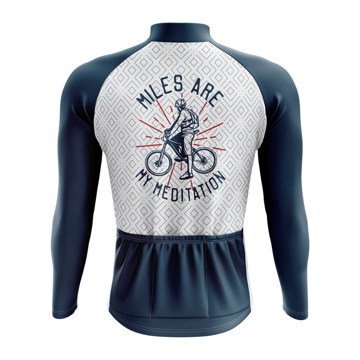 Miles Are My Meditation Long Sleeve Cycling Jersey