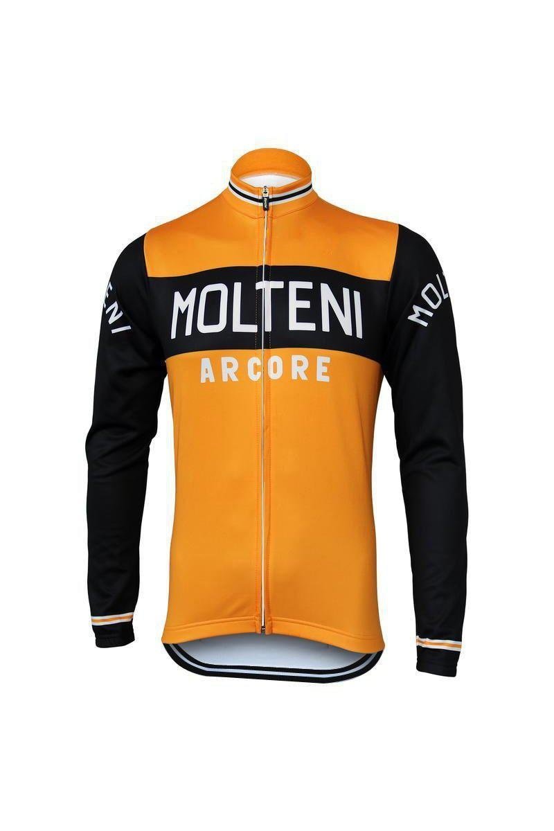 Retro Orange Cycling Jerseys Men's San Pellegrino Retro Long